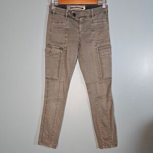 Anthropologie Daughters of the Liberation Green Cargo Pants Zip Ankle Women's 25
